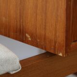 Entrance bench, Scandinavian modular telephone bench, teak, 1960