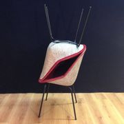 Set of pink chairs by Genevieve Dangles-Christian Defrance for Burov, 1950s