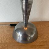 Large table lamp (108cm) designed by Kovacs and Sonneman for Escapade Paris vintage from the 80s in metal and chrome.