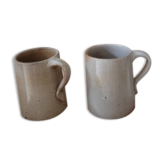 Two marsh stoneware cups