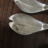 Silver metal flower ashtray