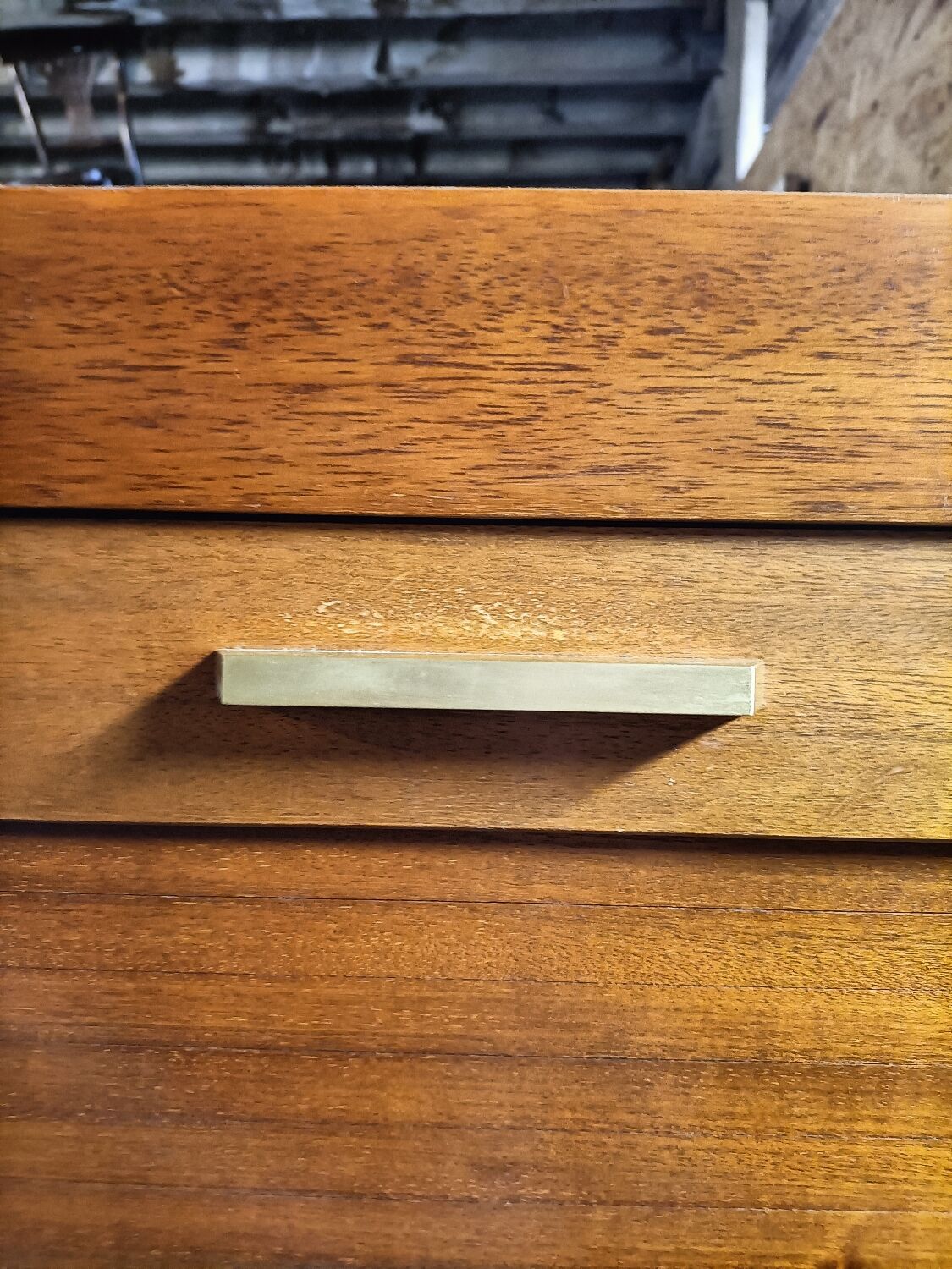 Scandinavian teak curtain cabinet