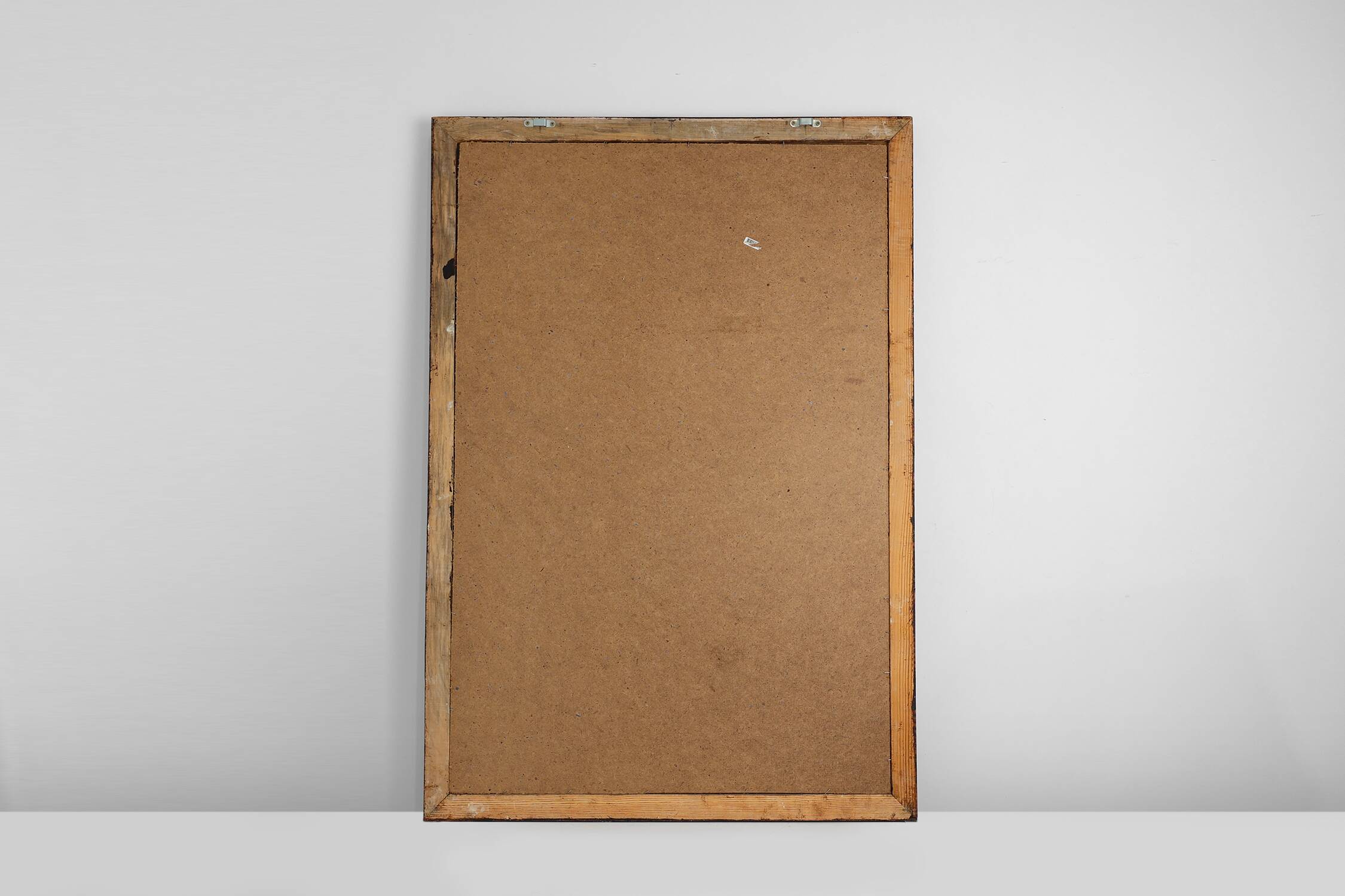 Antique French Facet-Cut Mirror in Carved Wood, circa 1850