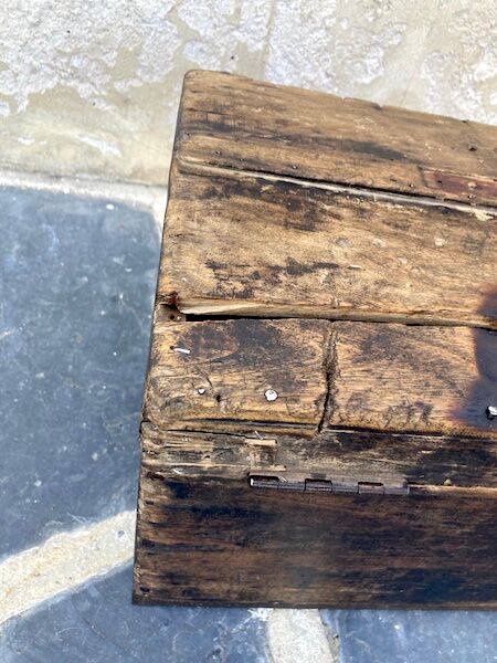 Old small wooden trunk