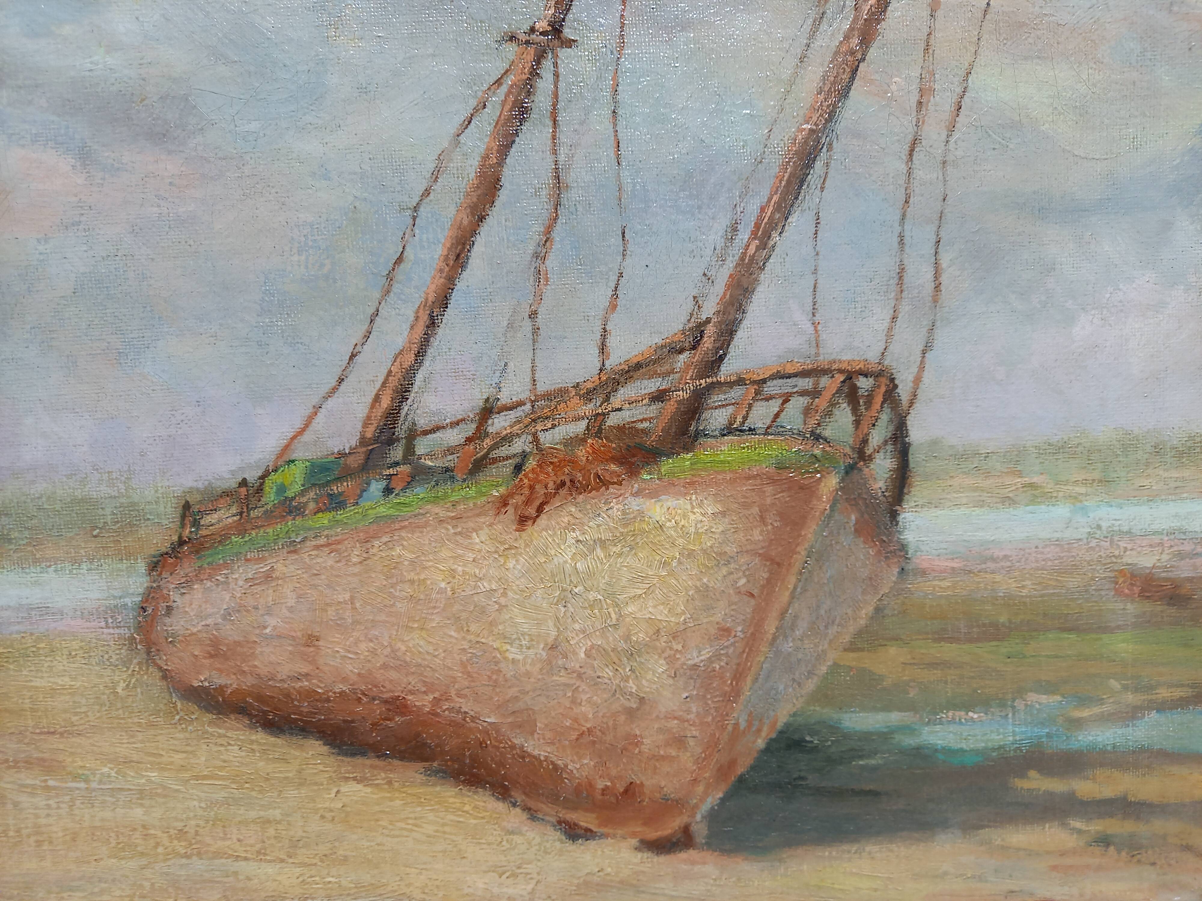 Boat in the Bay of Somme - Brisville