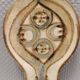 Wall-hung candle holder from Danish Søholm ceramics 1970s.