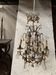 Louis XV style cage chandelier with pendants and drop of water XX century