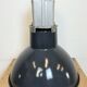 Industrial french dark blue enamel pendant lamp from mazda, 1960s