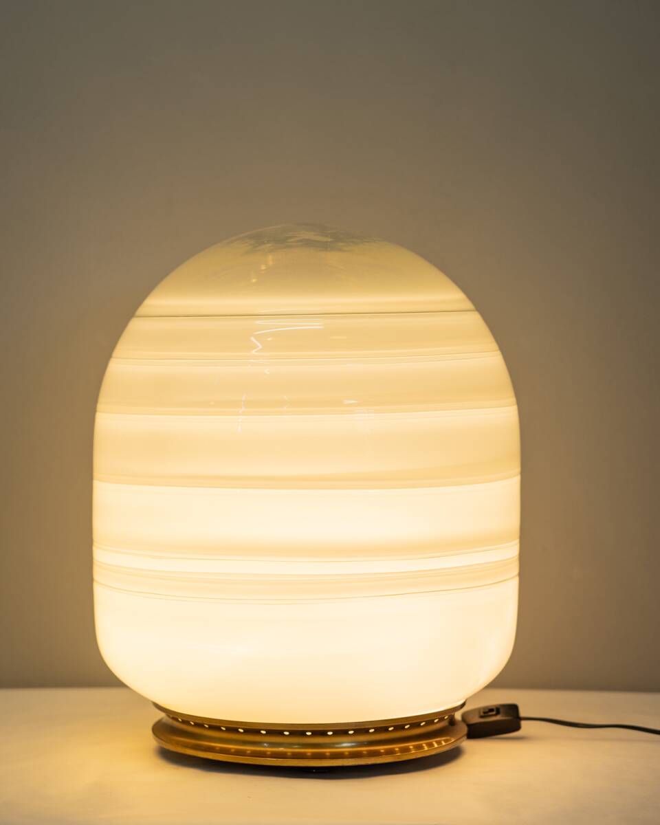 Vintage 70s table lamp in murano glass design barbini