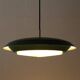 Rare big Lyfa Space Age pendant lamp / Mid-century Danish modern design / 1960s / 1970s / green