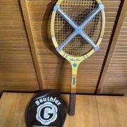 Vintage Tennis Racket GAUTHIER Miss Go Wood + Cover + Zephyr Vinta