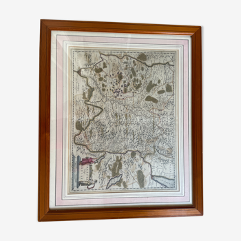 Map. Copper engraving. 1700. Bresse/Lyon
