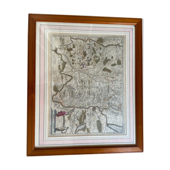 Map. Copper engraving. 1700. Bresse/Lyon