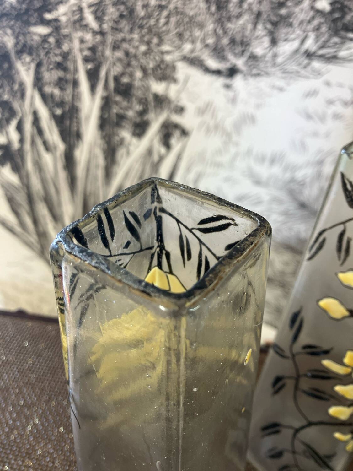 Pair of Flower Vases Signed Jem (legras)