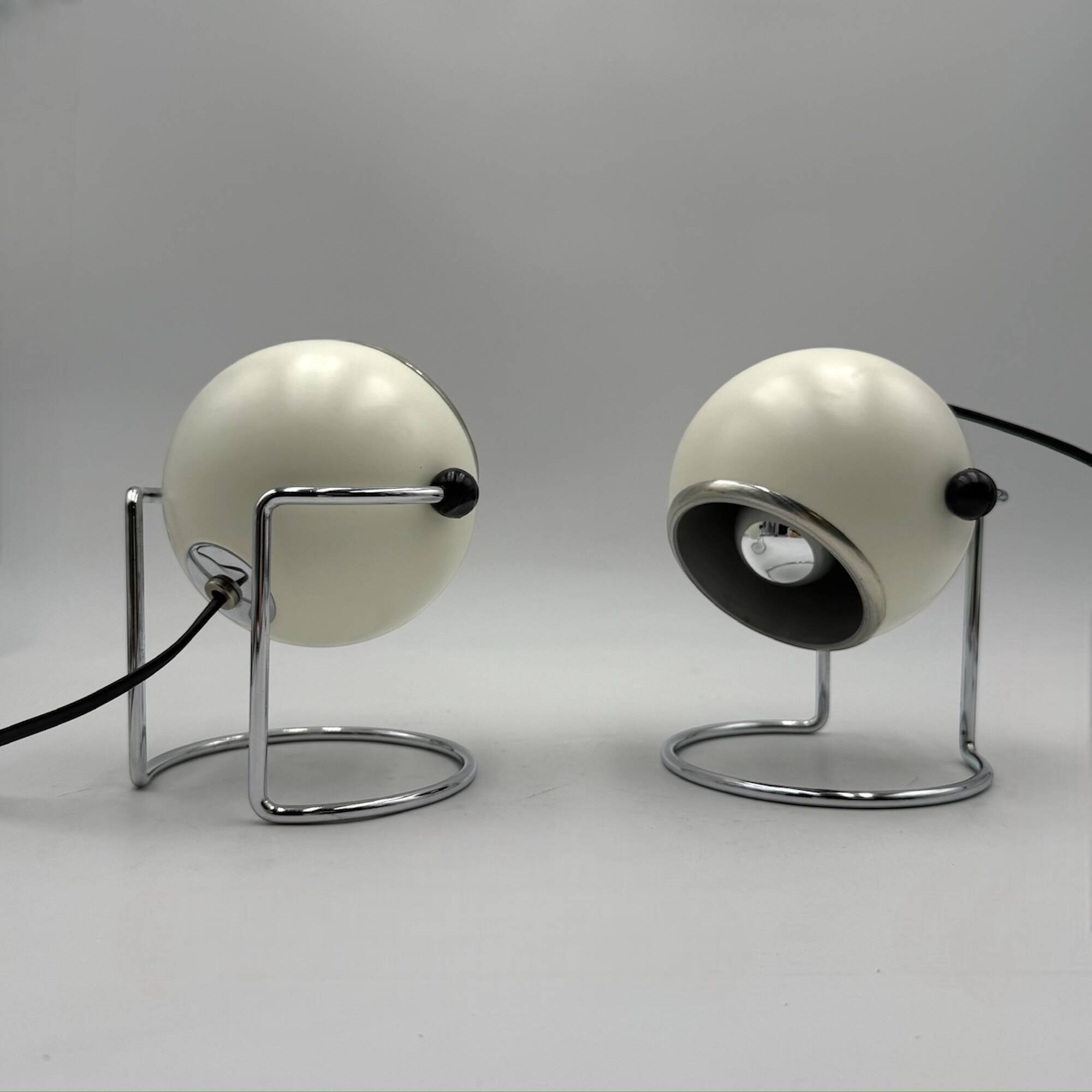 Pair of Vintage Eyeball Lamps Targetti Sankey, 1970s