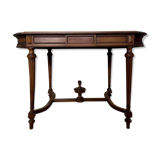 Ceremonial table or Louis XVI desk in walnut around 1850