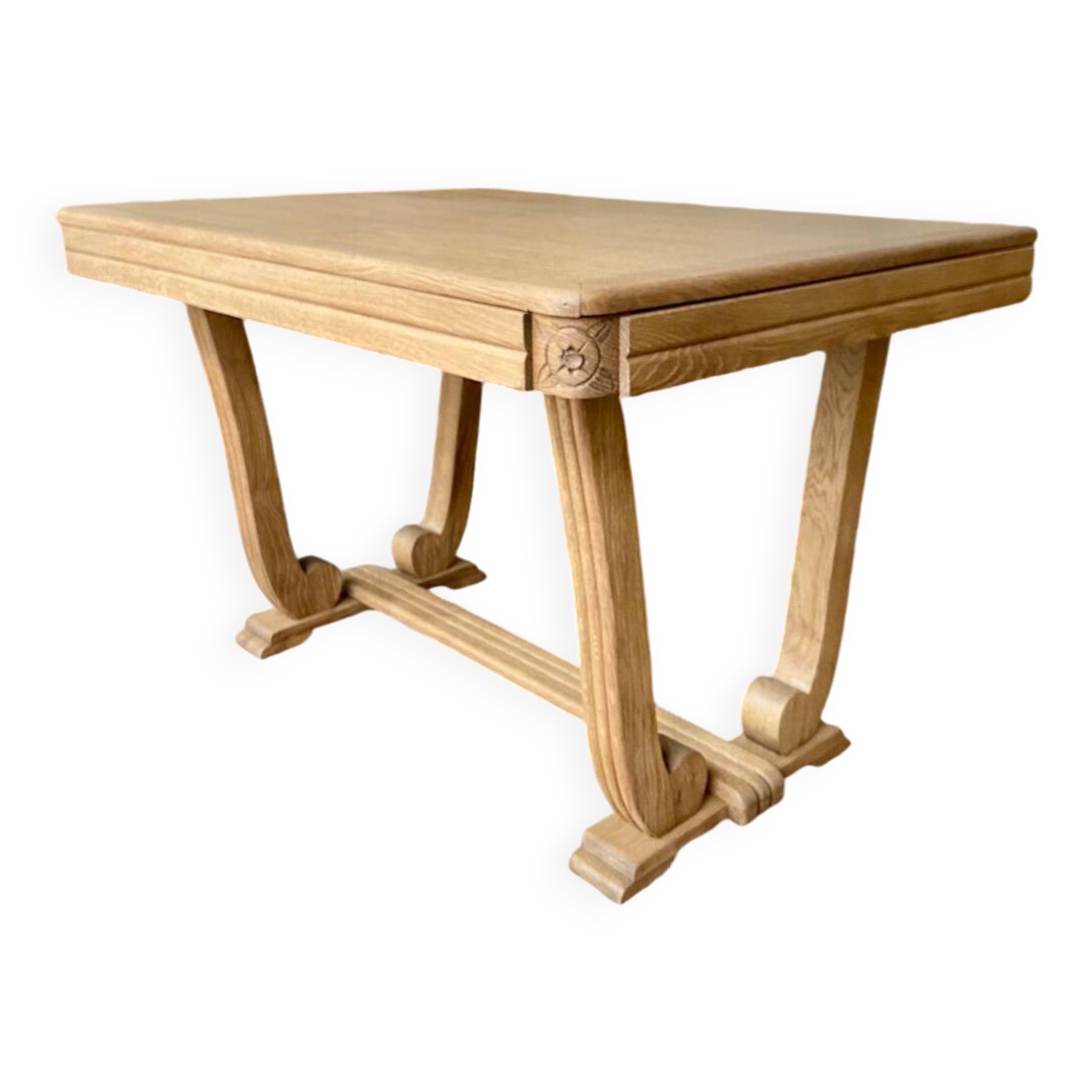 Art deco oak table + extensions