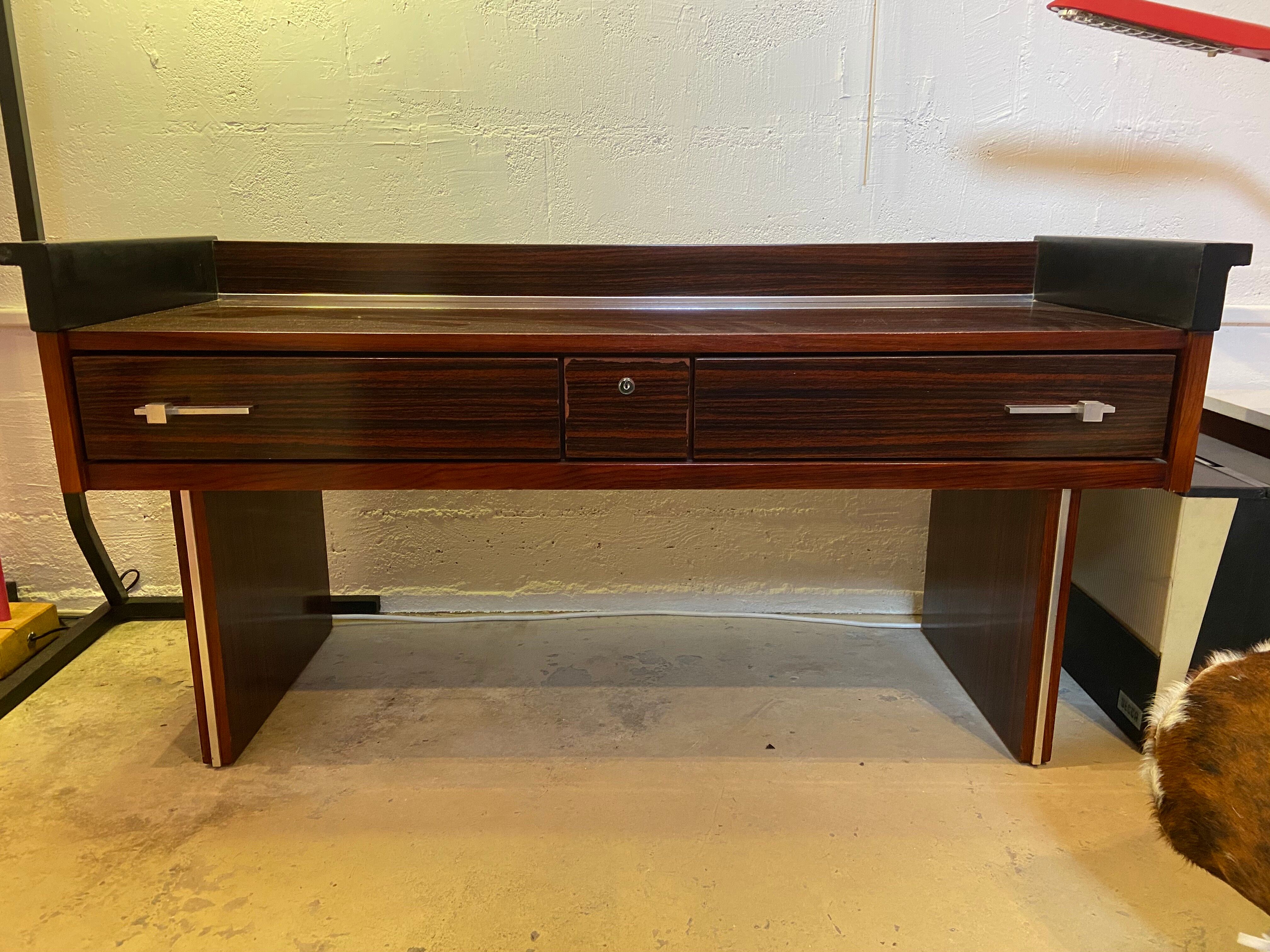 Console 1970 - Palissandre and stainless steel