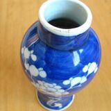 Vase céramique bleu - décor sinisant