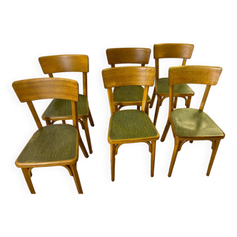 Lot de 6 chaises de bistrot (probablement de la marque Baumann)