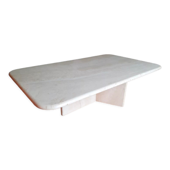 Travertine coffee table