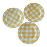 3 antique dessert plates Digoin Sarreguemines - Scottish
