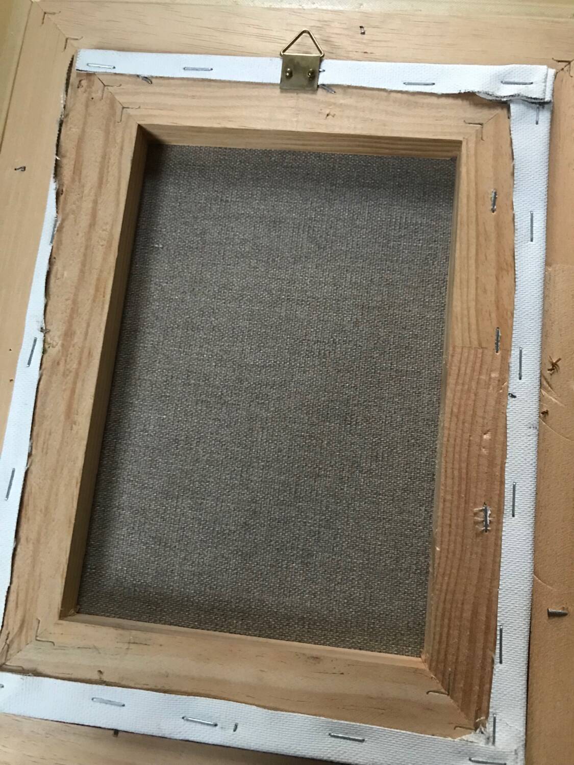 Framed canvas painting