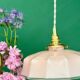 Vintage pink opaline pendant light