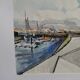 Watercolour by Michel Roubille. The island of Yeu 2000.