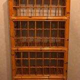 1980s bamboo and rattan bookcase/shelf
