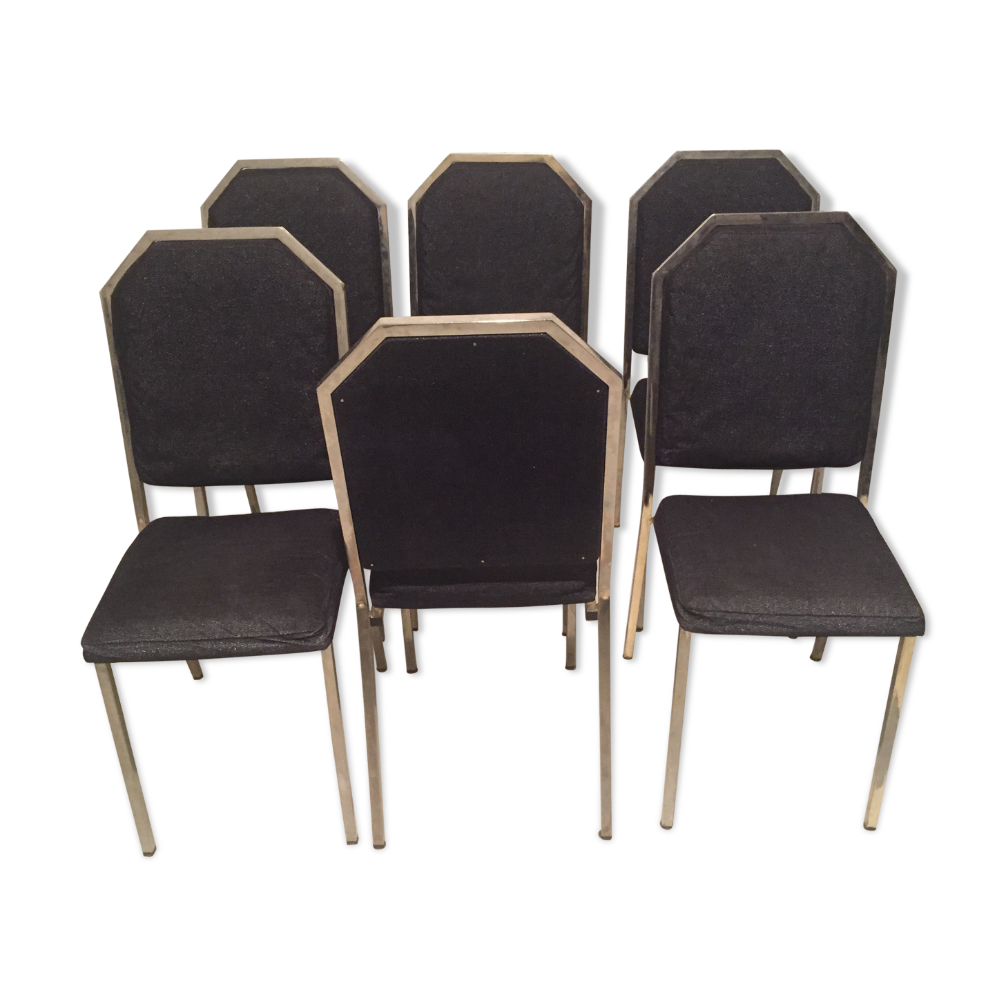 Set of 6 chairs 70's metal