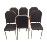 Set of 6 chairs 70's metal