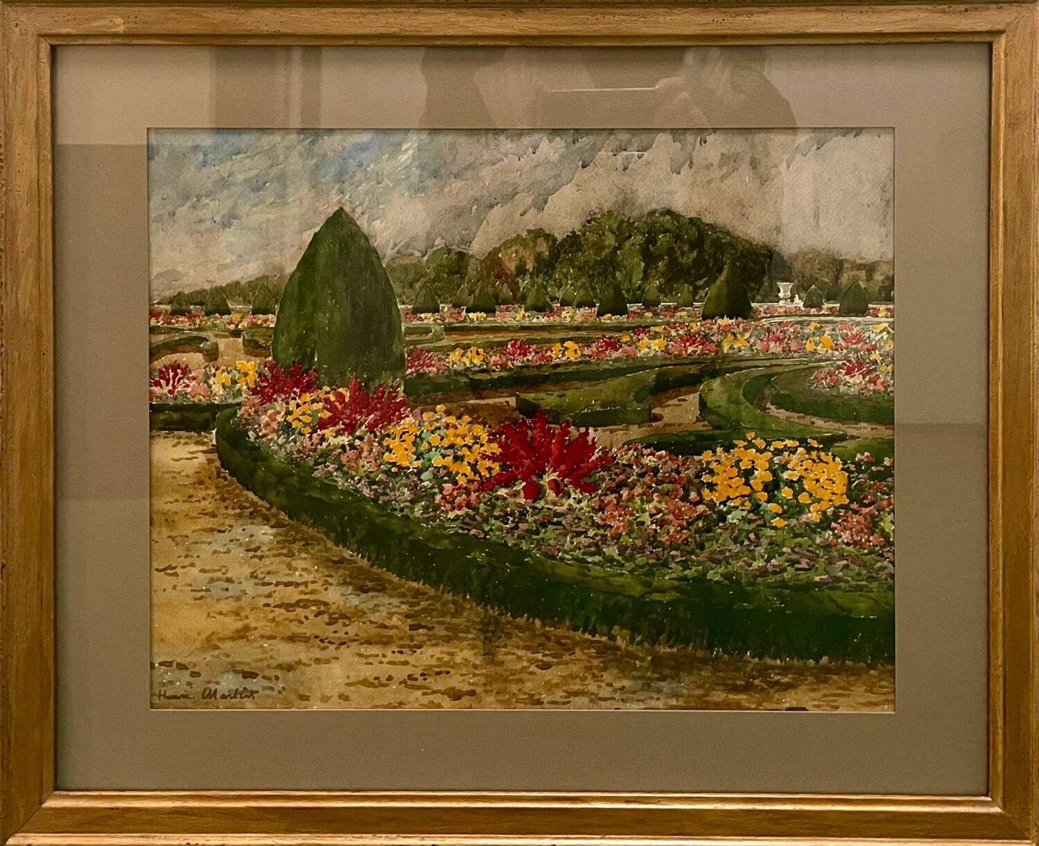 Tableau parc du chateau de Versailles Henri Martin