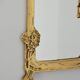 Vintage Art Nouveau Gilded Brass Wall Mirror