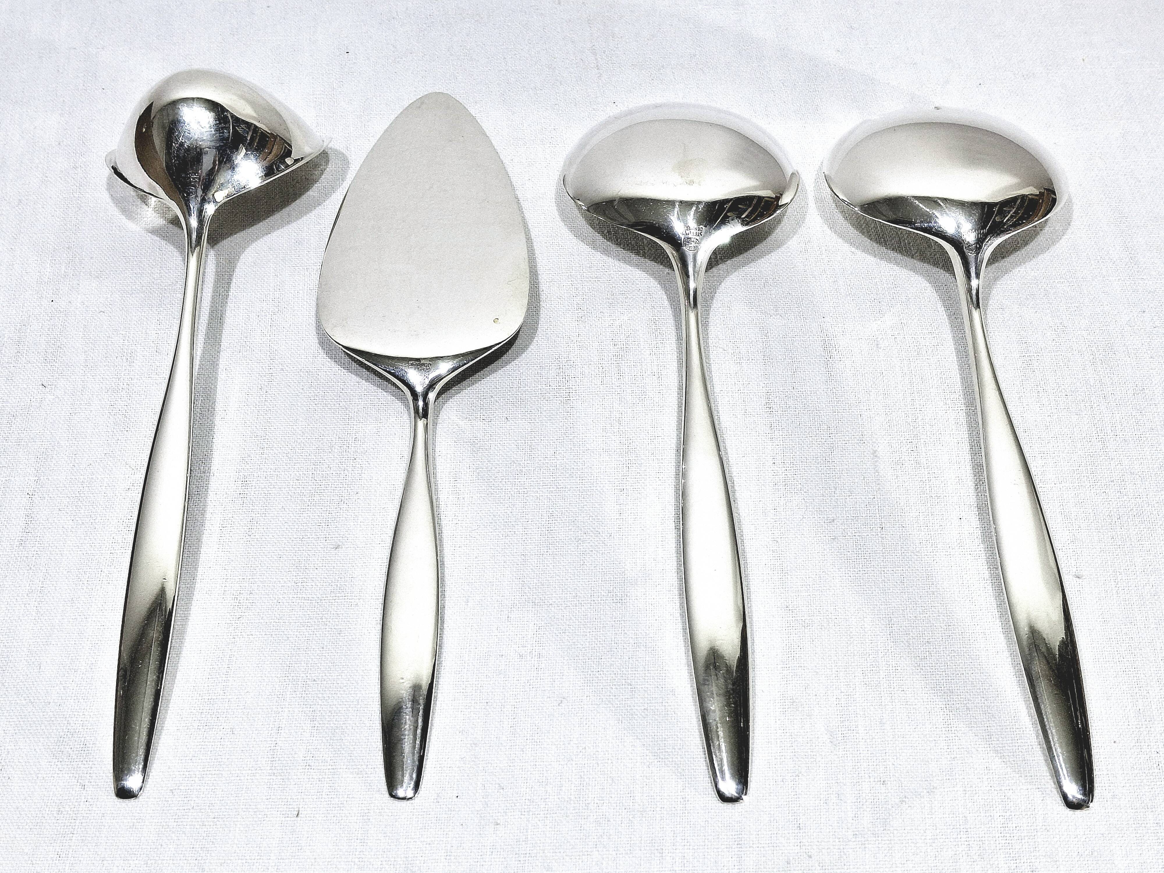 Georg jensen cutlery - cypress model - 133 pieces, sterling silver