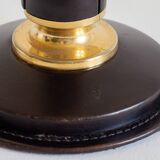 Leather lamp base, Le Tanneur (attr.), France, 1950s/1960s