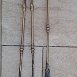 Bronze fireplace tool set