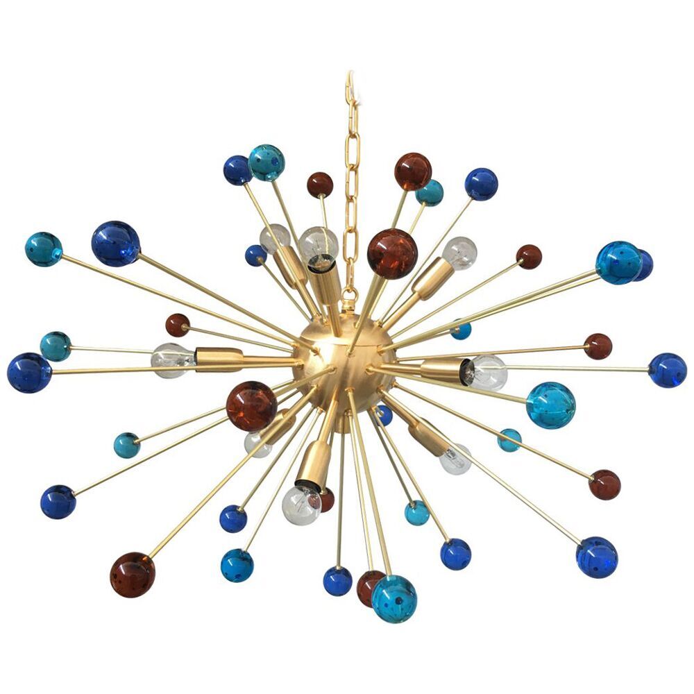 Star murano glass chandelier