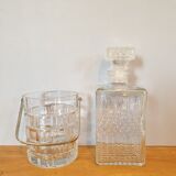 Whisky carafe set and ice bucket