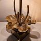 Nenuphar table lamp in bronze and brass by Maison Charles, 1960s.