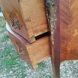 Antique Louis XV style chest of drawers with marble top