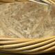 Old vintage rattan round mirror, 70s, pop decoration