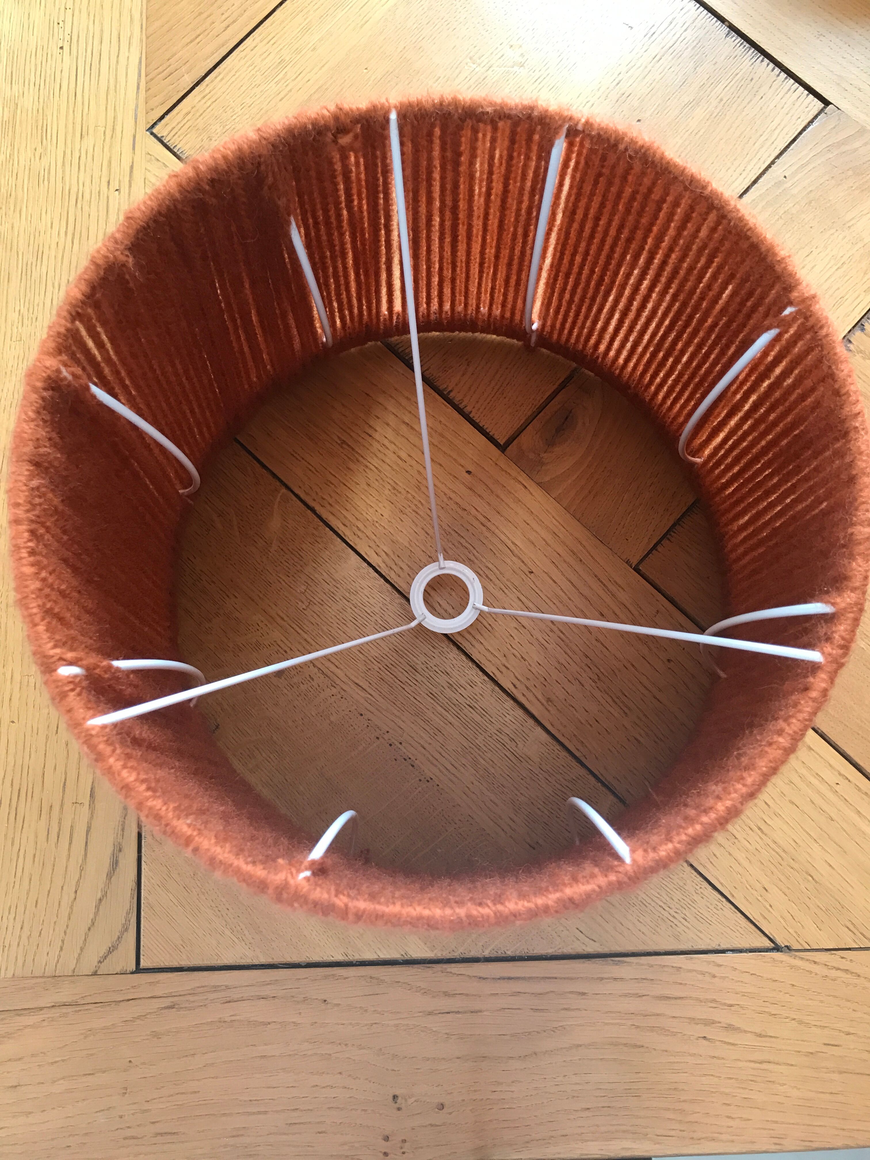 Orange wool lampshade