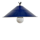 Lampe suspendue industrielle en émail bleu britannique, années 1950