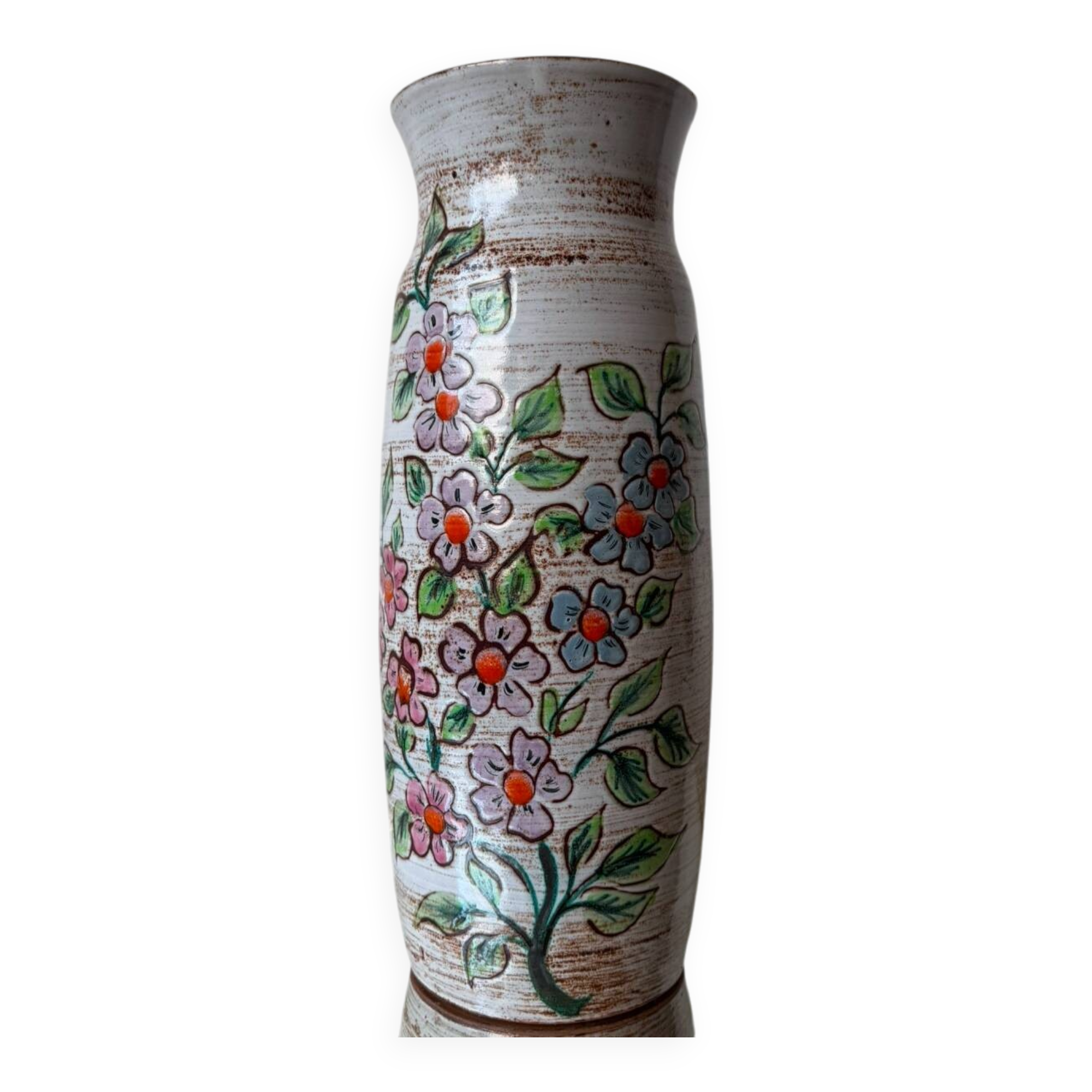 Large ceramic roller vase from Vallauris, 1960s