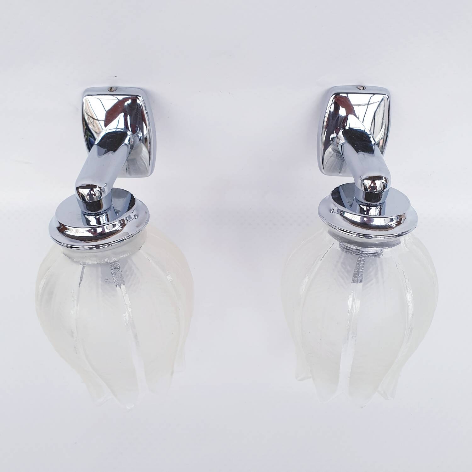 Antique glass wall lights