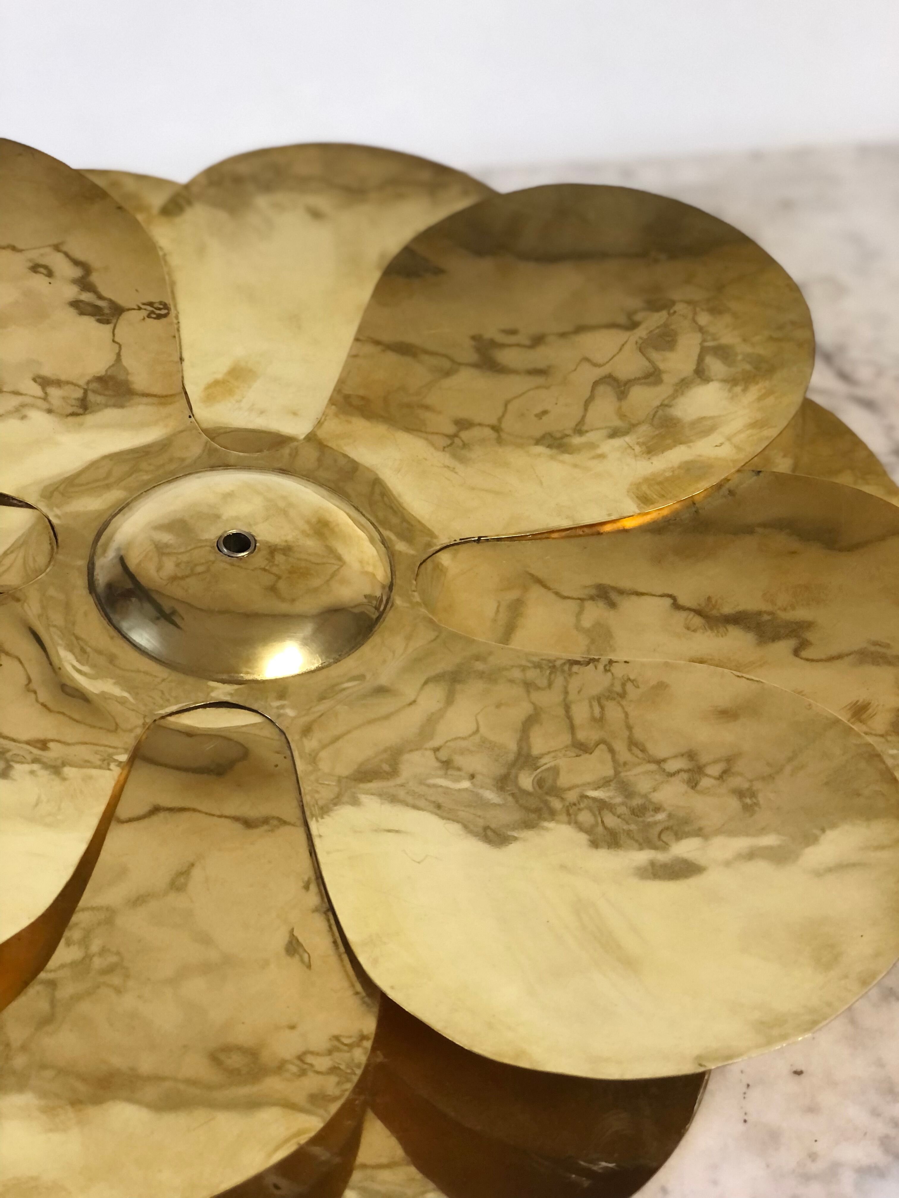 Ceiling lamp brass flower