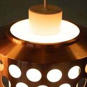 Suspension d'époque spatiale années 60/70, suspension lumineuse suédoise