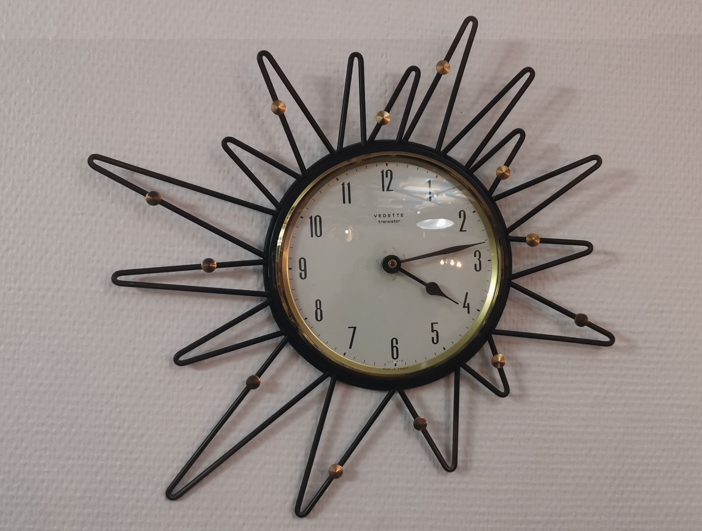 Vedette wall clock France 1950