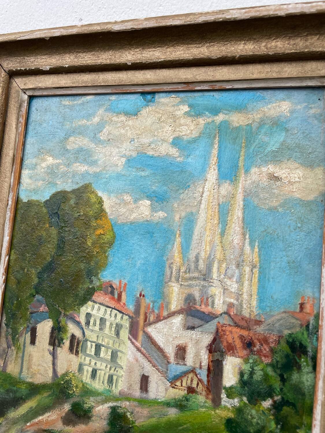 Bayonne Basque oil painting